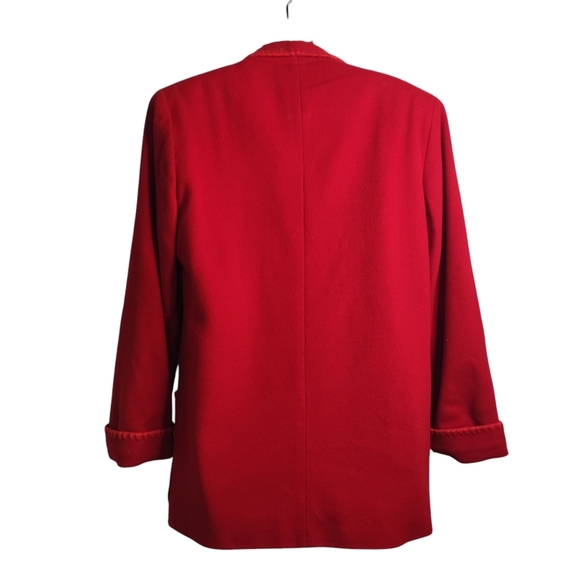 Vintage Country Shop Cashmere Wool Blazer Suit Jacket Red Women Size 4 USA Made - Picture 2 of 10